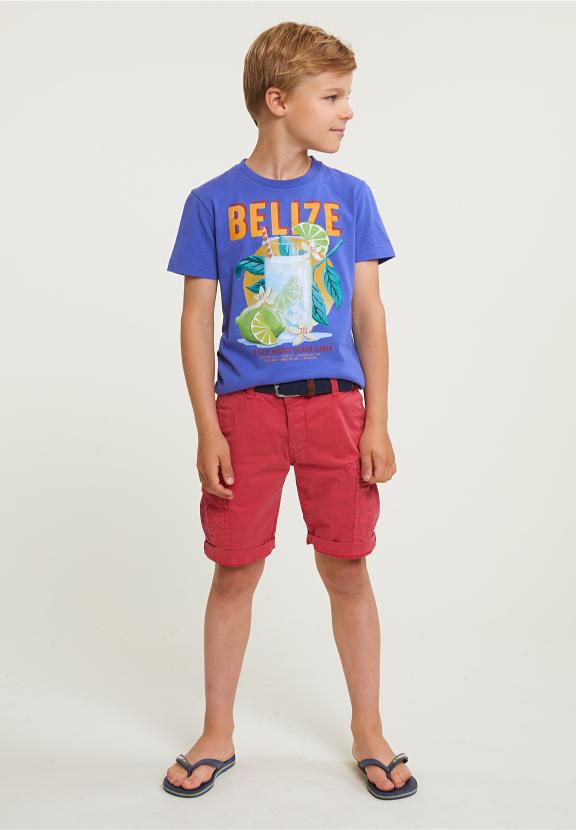 Normal Fit Basic T-Shirt Short Sleeves Reef Blue - Blauw