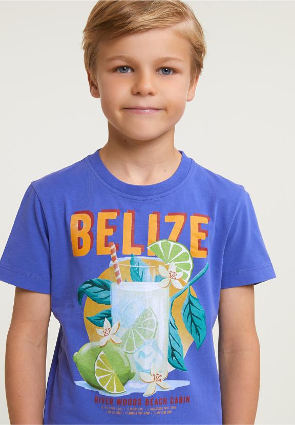 Normal Fit Basic T-Shirt Short Sleeves Reef Blue - Blauw