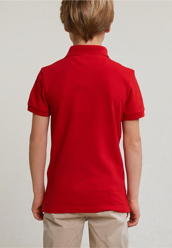 Custom Fit Cotton Basic Stretch Polo Harvard Red - Rouge