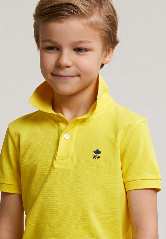 Custom Fit Cotton Basic Stretch Polo Lemonade - Jaune