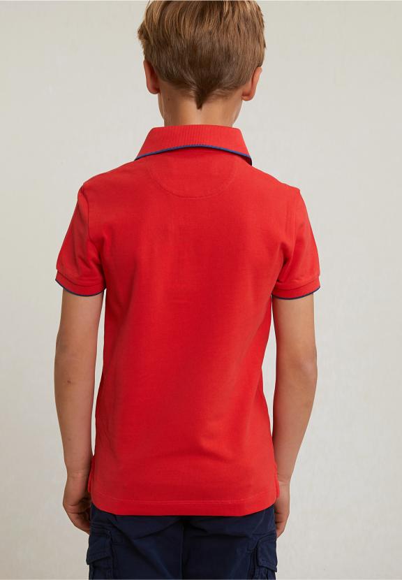 Custom Fit Fancy Polo Short Sleeves Stanford Red - Rood