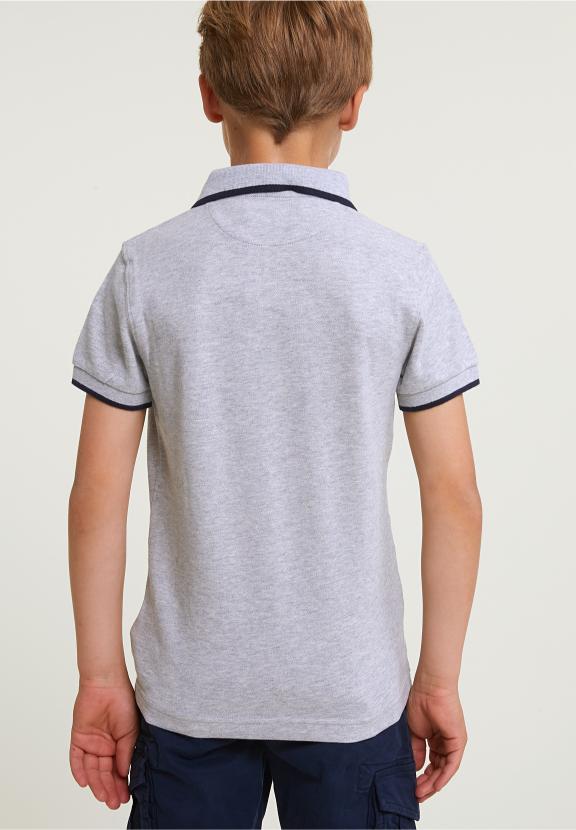 Custom Fit Sporty Stretch Polo Light Grey - Gris