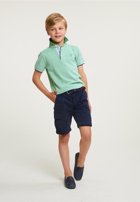 Custom Fit Cotton Polo Breadfruit - Vert