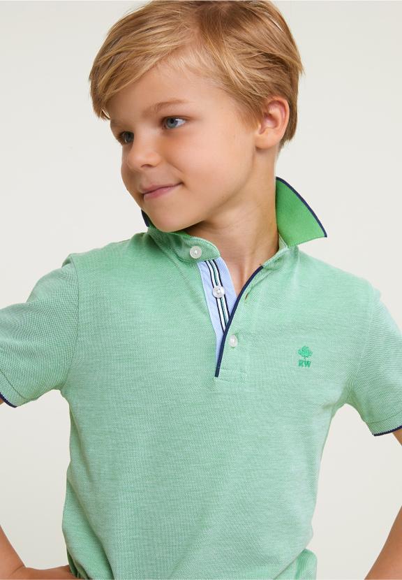 Custom Fit Cotton Polo Breadfruit - Vert