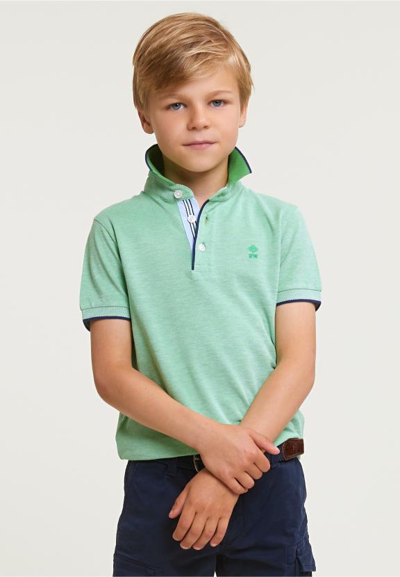 Custom Fit Cotton Polo Breadfruit - Vert