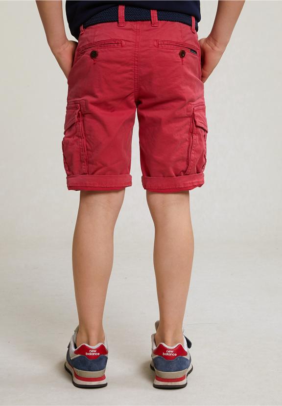 Cotton Cargo Short Stretch Bloody Mary - Rouge