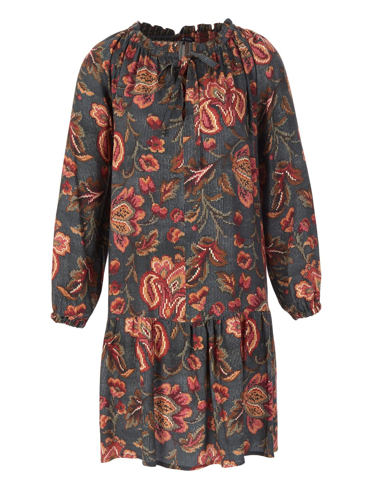 Loose Viscose Dress In Green - Groen