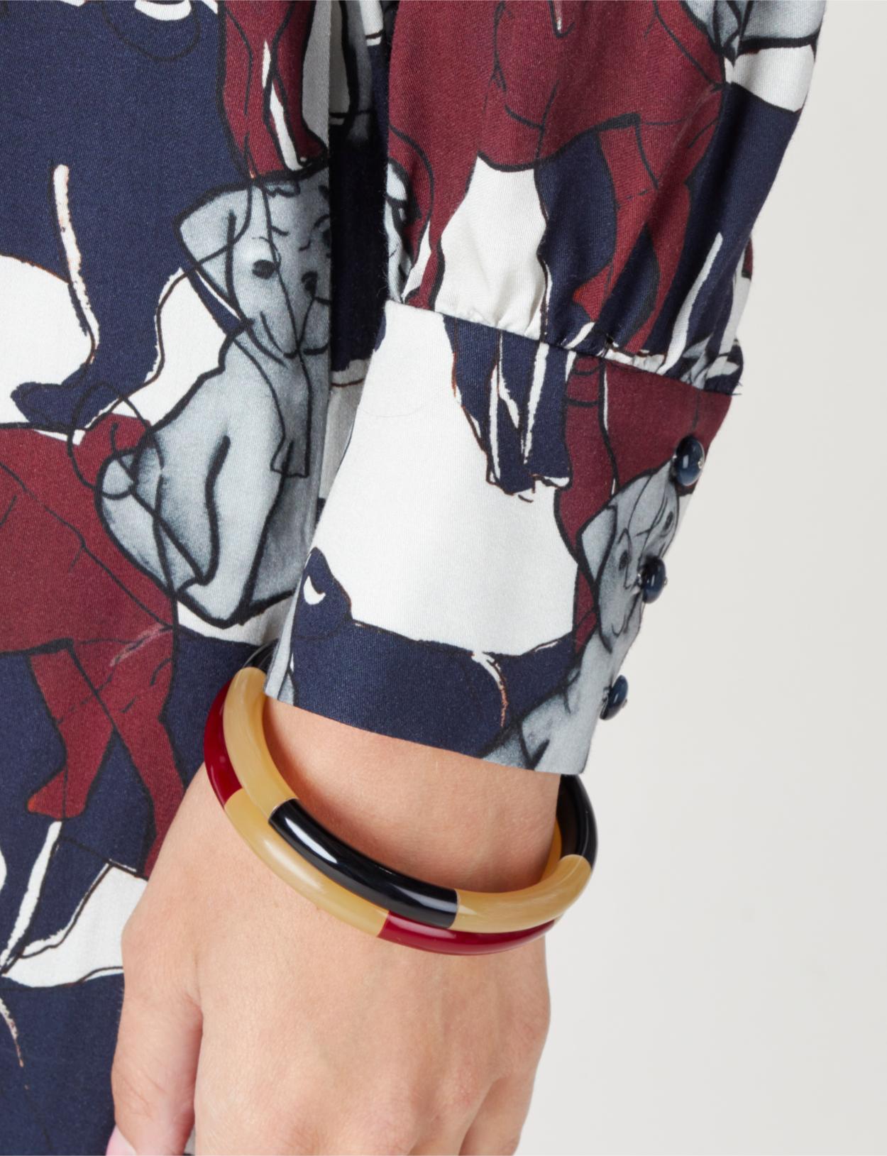 Printed Viscose Dress In Multi - Meervoudig