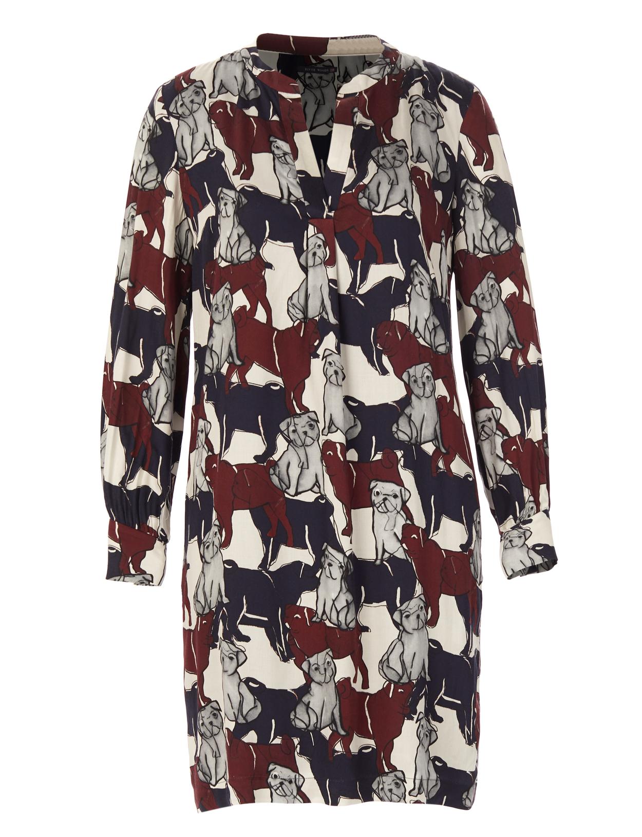 Printed Viscose Dress In Multi - Meervoudig