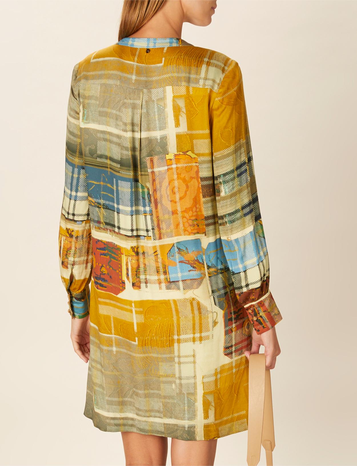 Printed Viscose Dress In Multi - Meervoudig