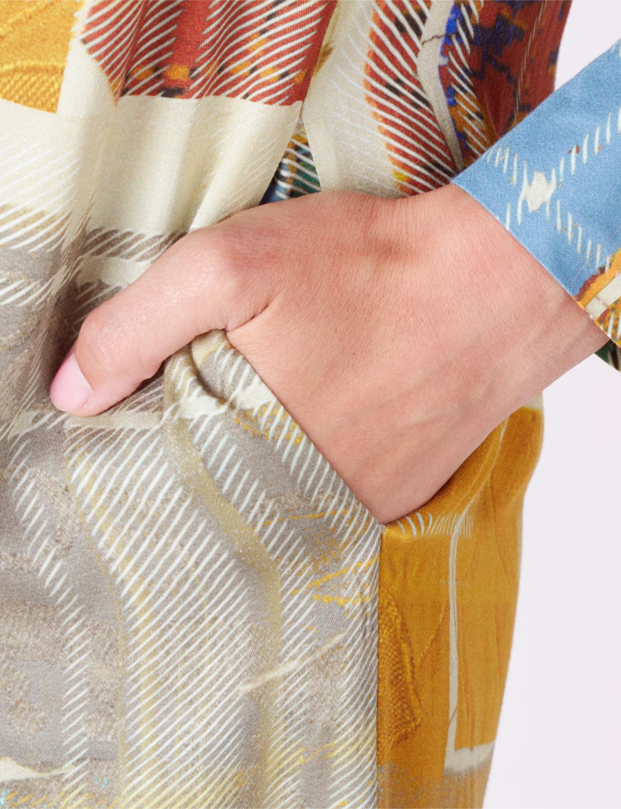 Printed Viscose Dress In Multi - Meervoudig