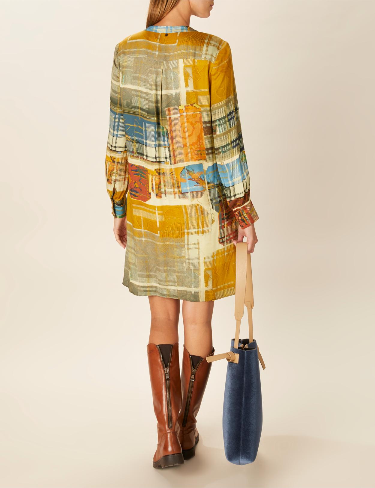 Printed Viscose Dress In Multi - Meervoudig