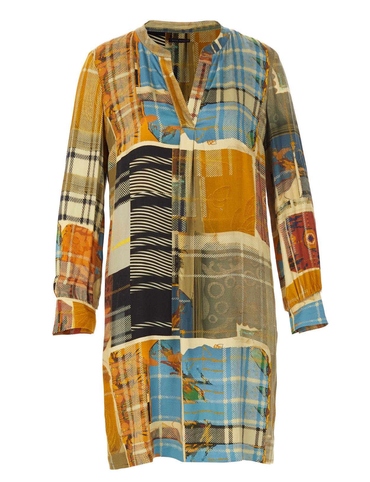 Printed Viscose Dress In Multi - Meervoudig