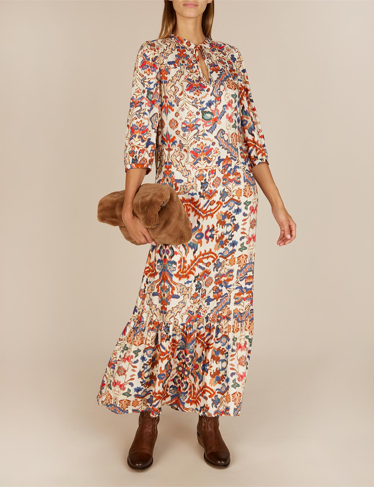 Viscose Dress In Multi - Meervoudig