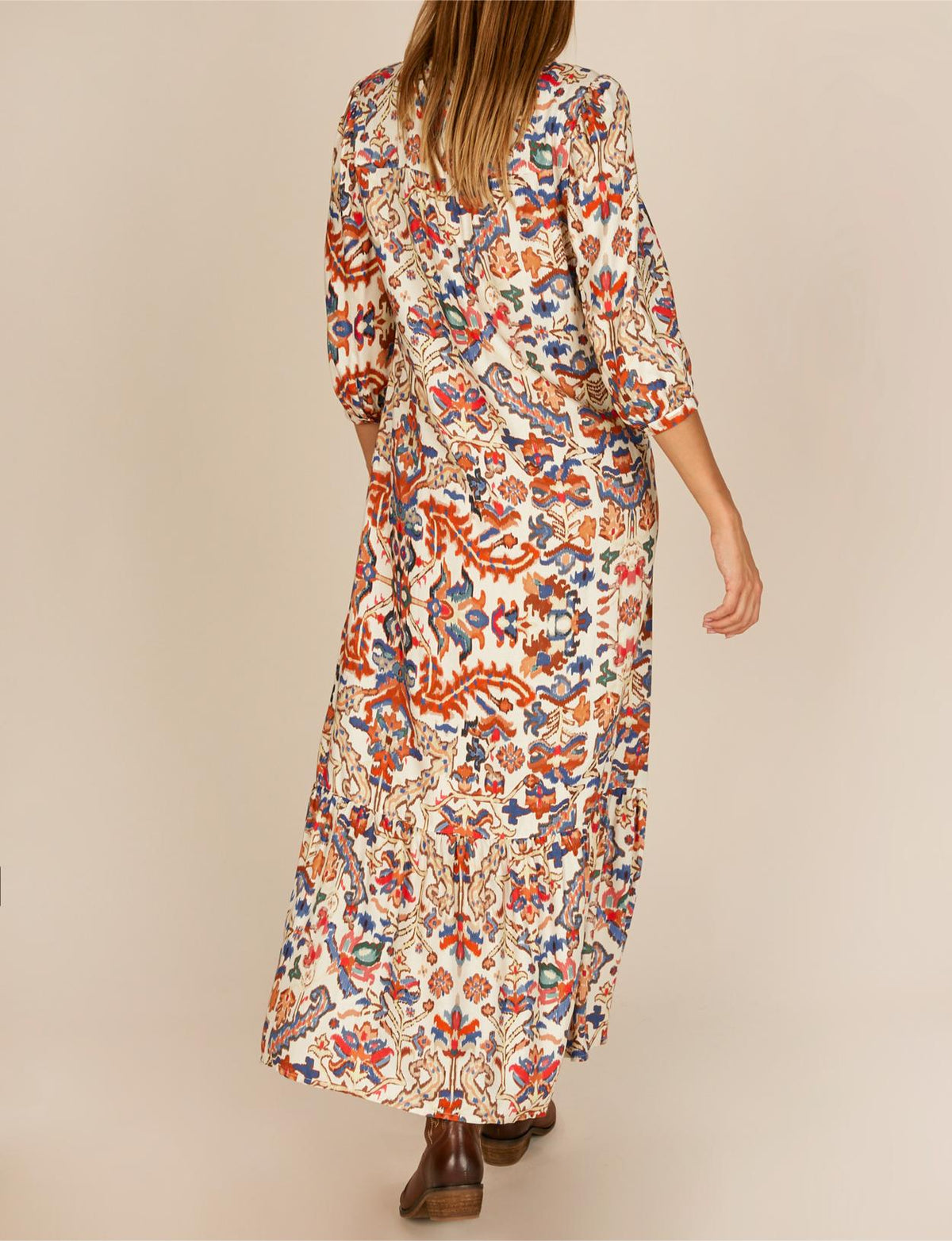 Viscose Dress In Multi - Meervoudig