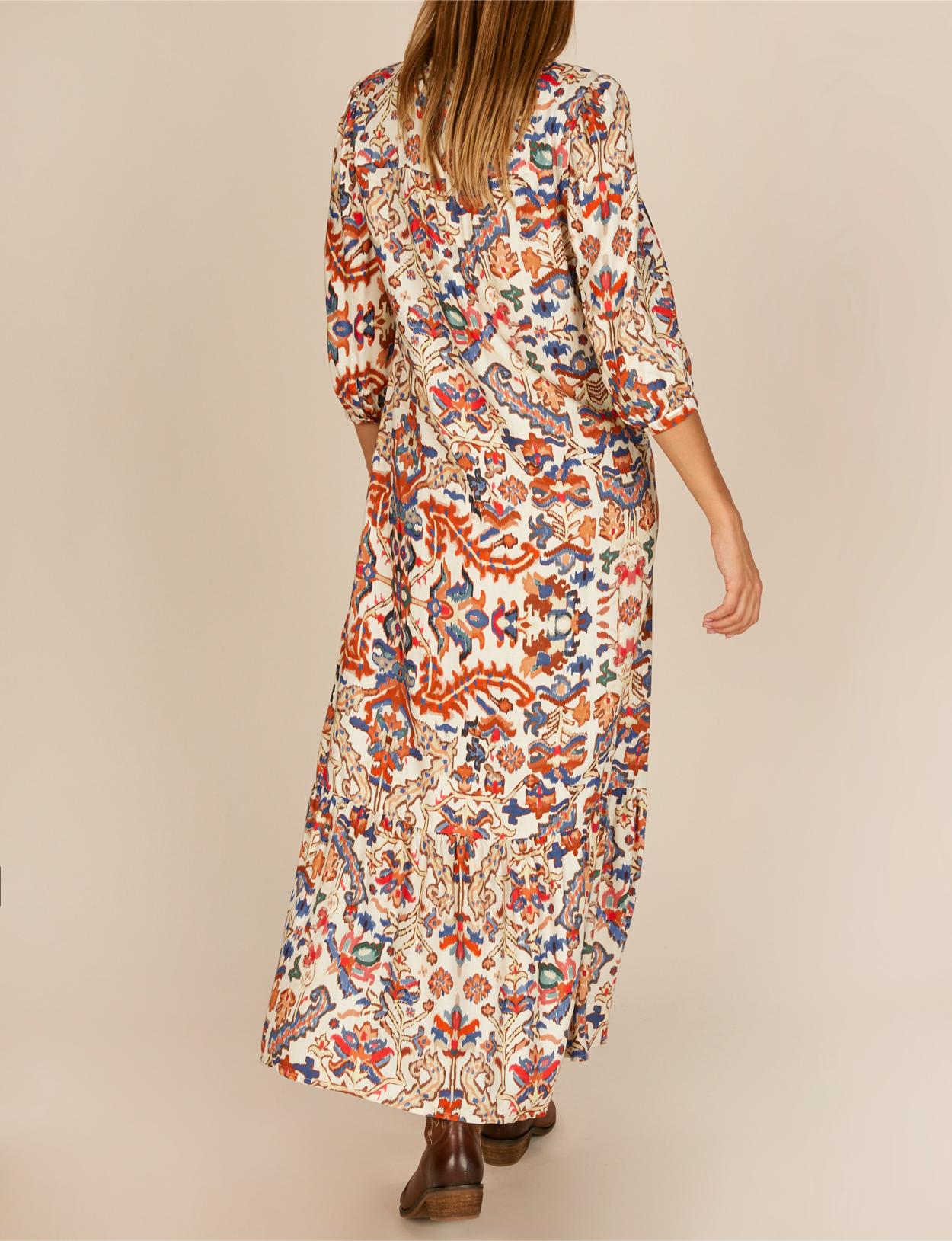 Viscose Dress In Multi - Meervoudig