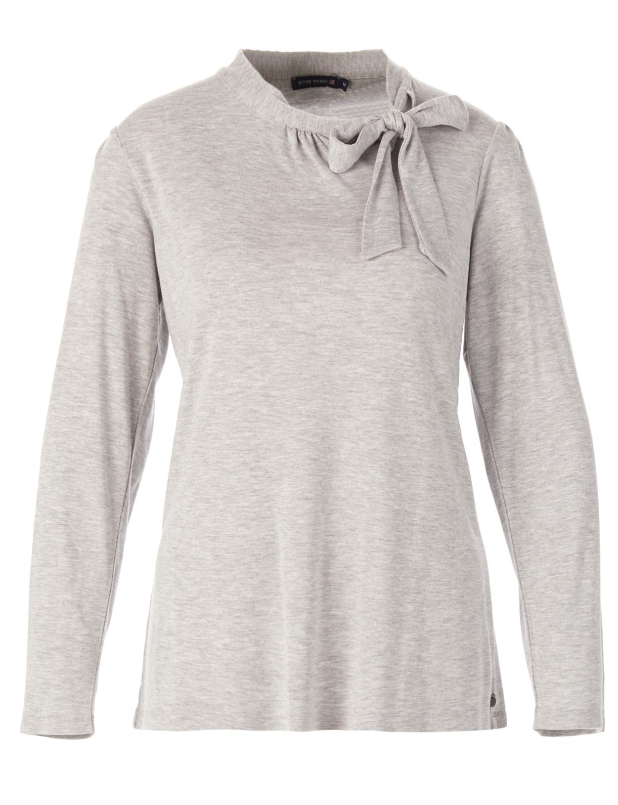 T-Shirt With Bow In Grey - Grijs