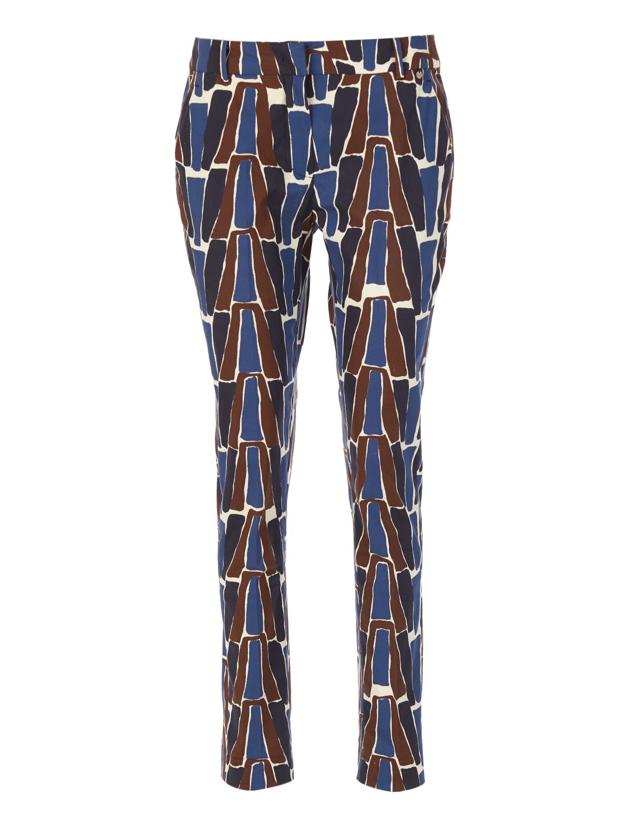 Cotton Chino Pants In Blue - Blauw