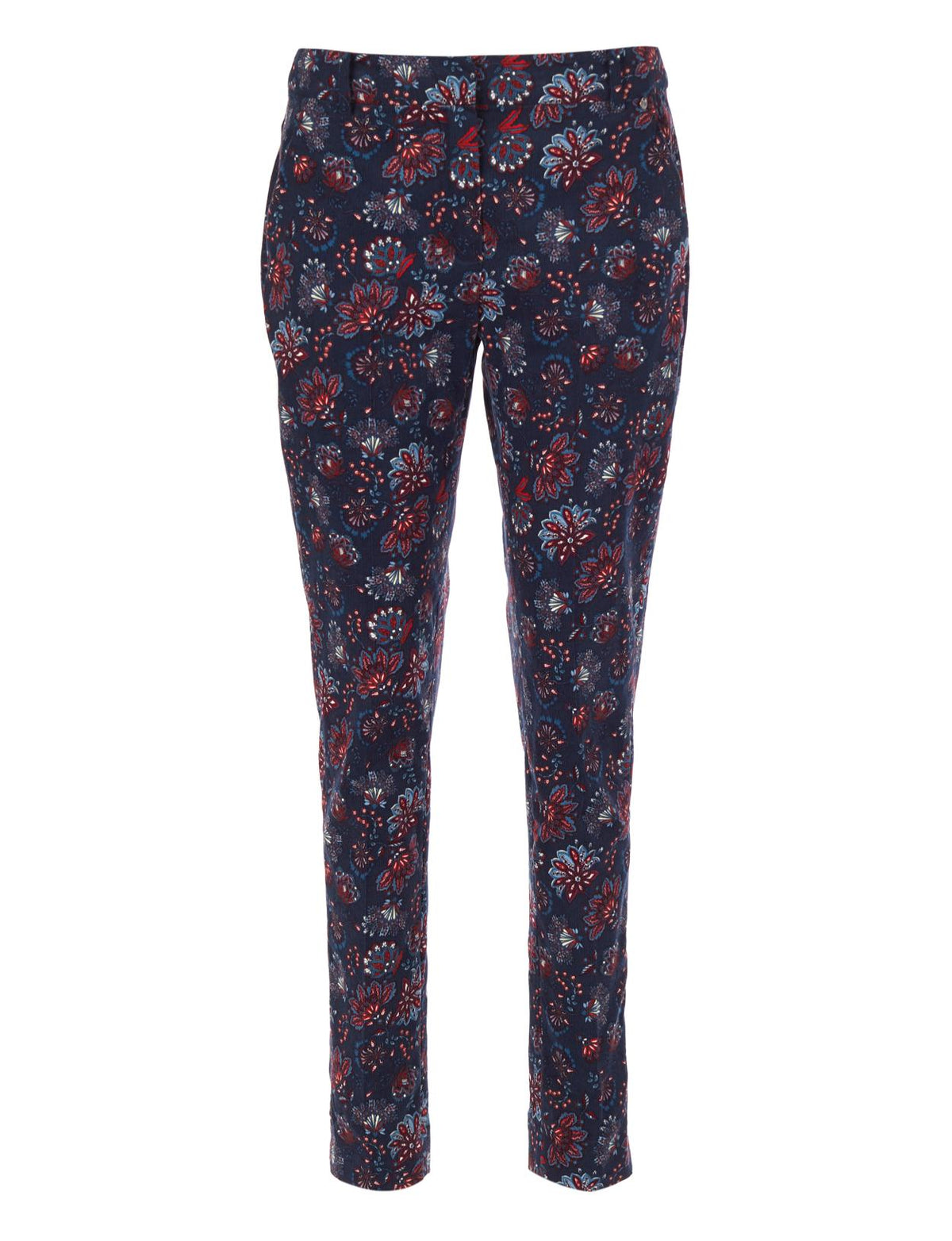 Cotton Chino Pants In Blue - Blauw