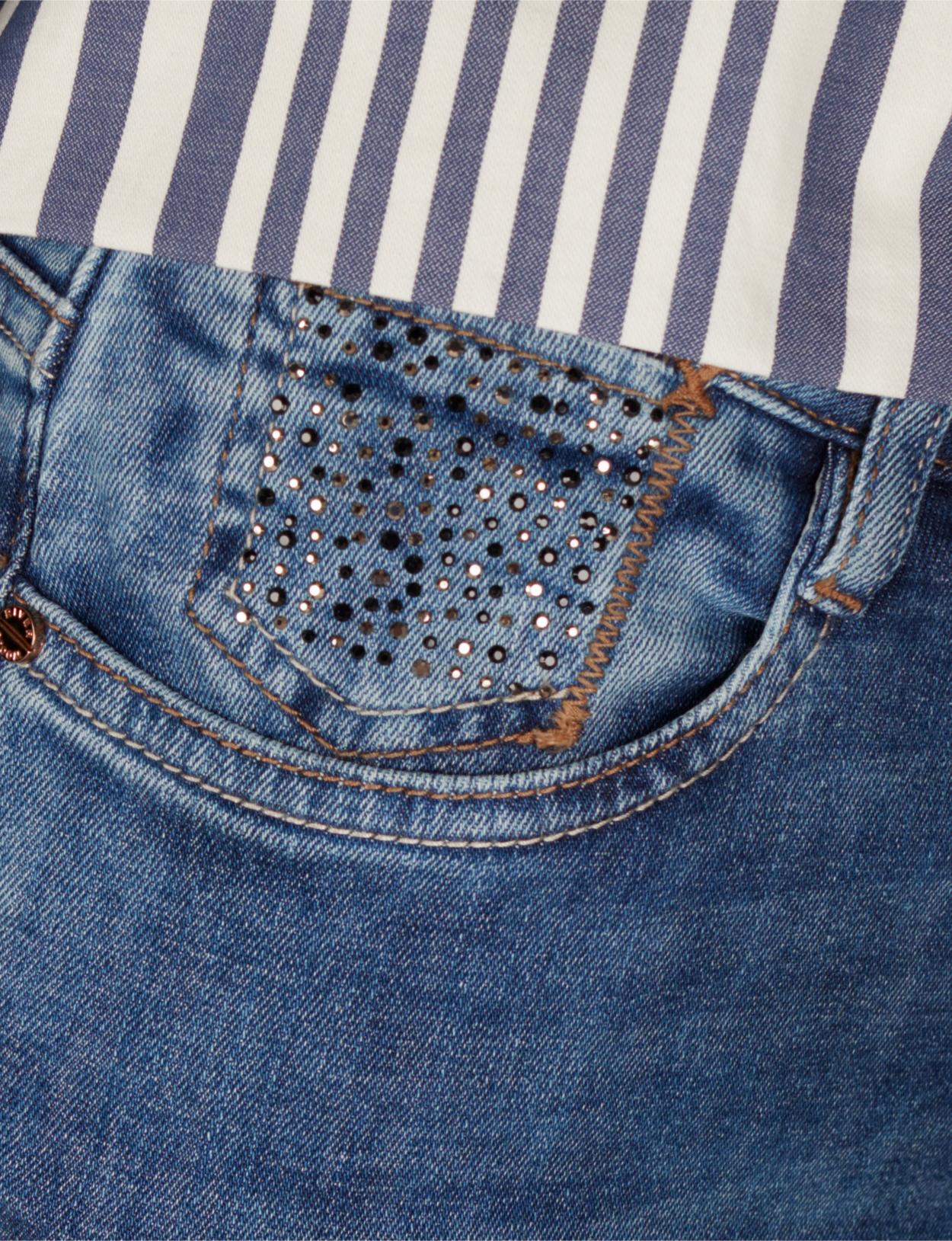 5 Pocket Stone Jeans In Blue - Bleu