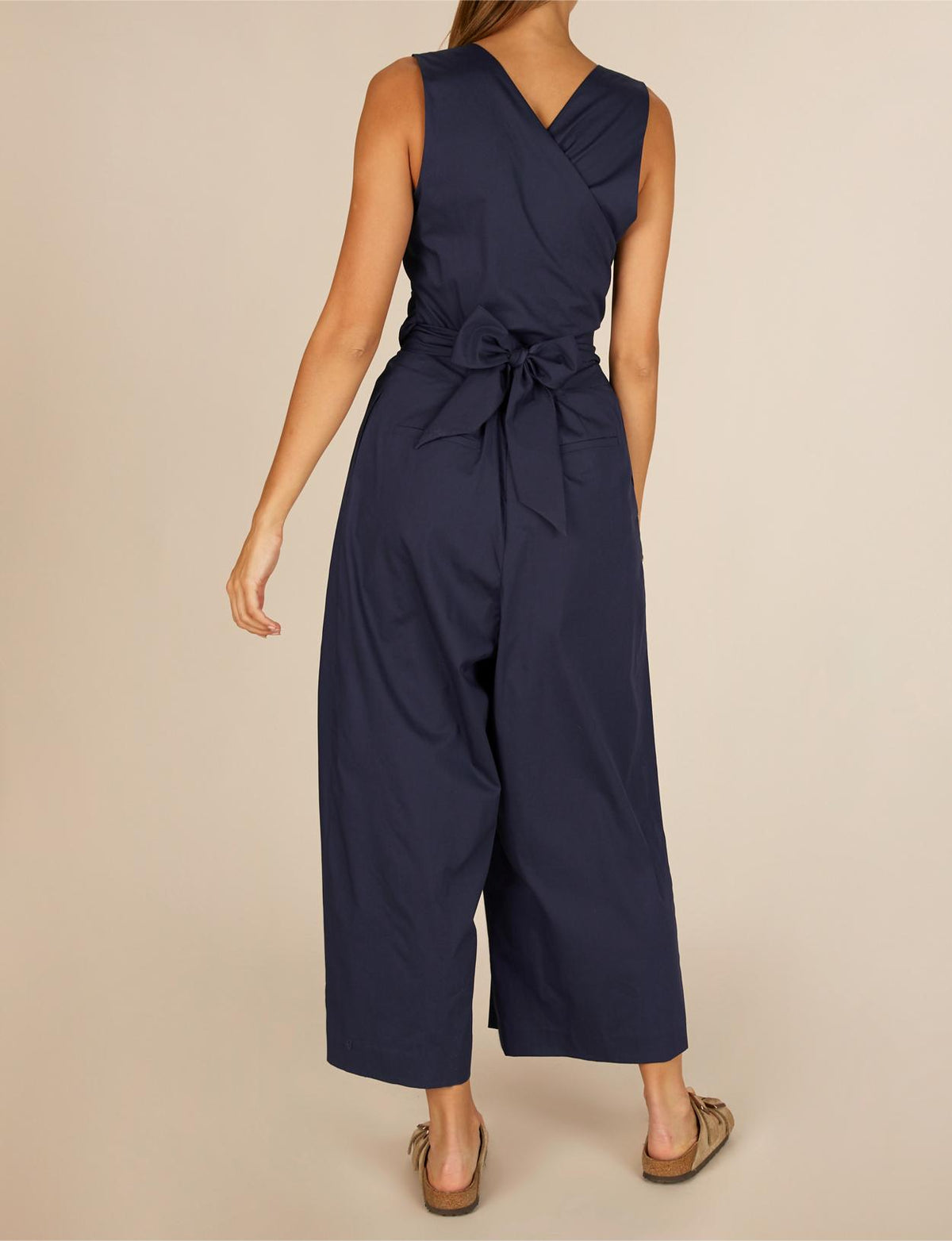 Cotton Jumpsuit In Blue - Blauw