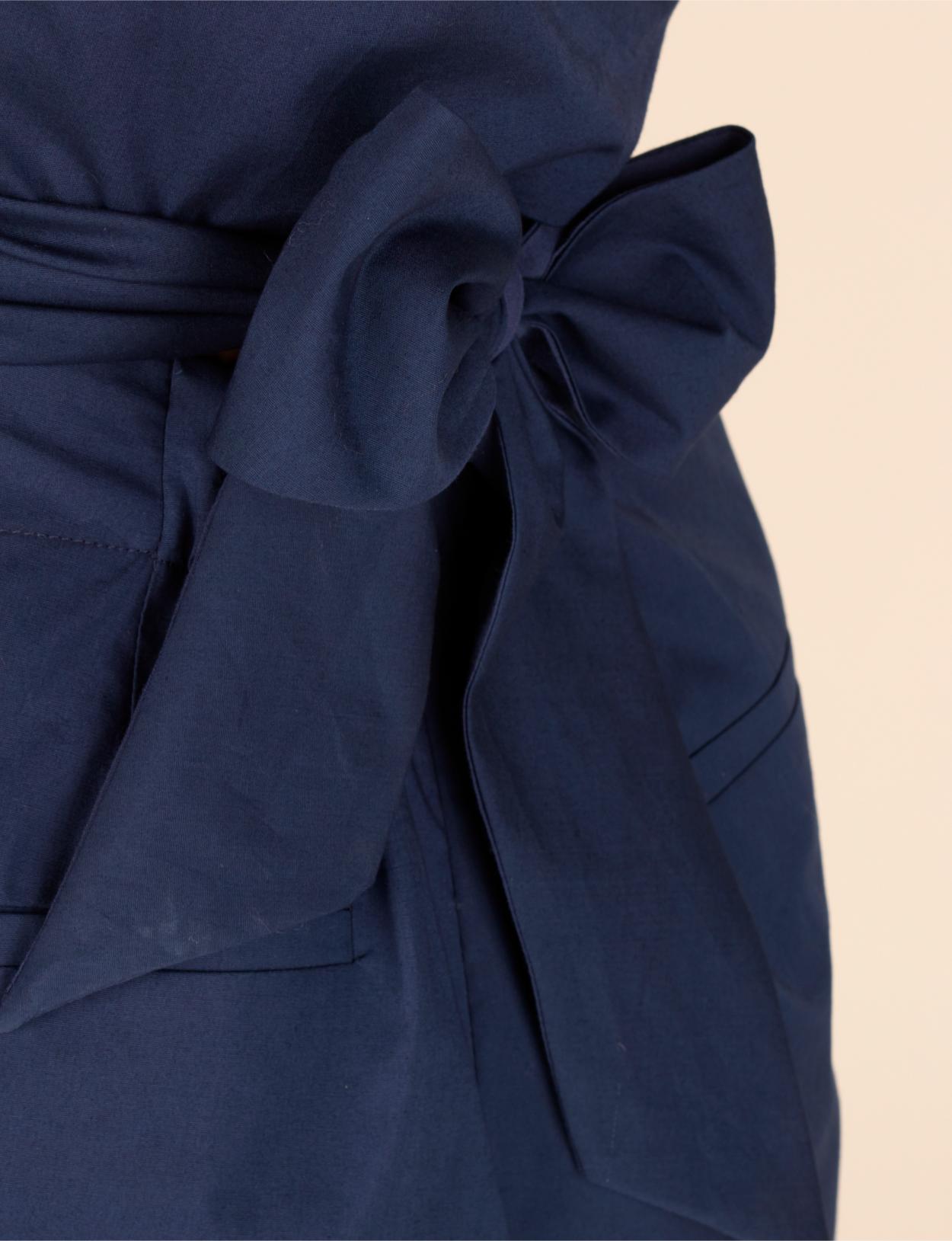 Cotton Jumpsuit In Blue - Bleu