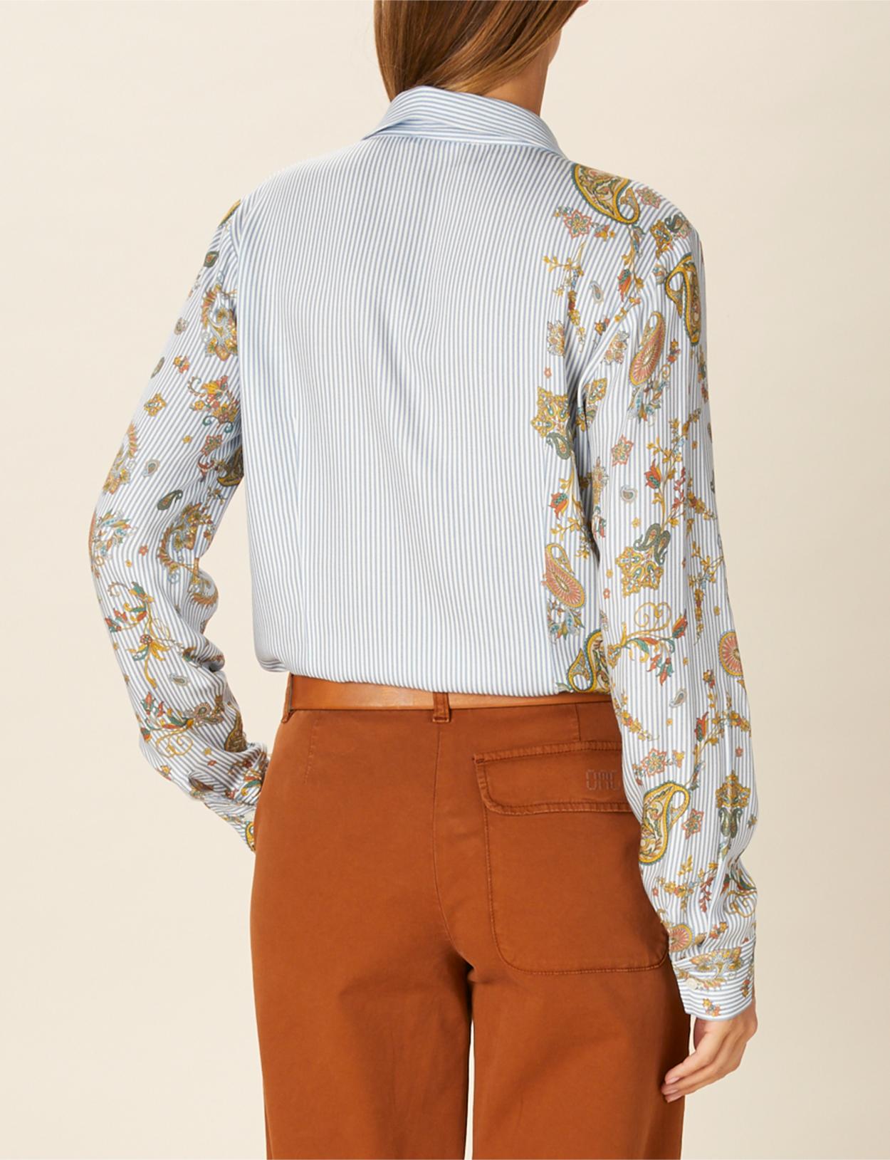 Classic Viscose Shirt In Blue - Blauw
