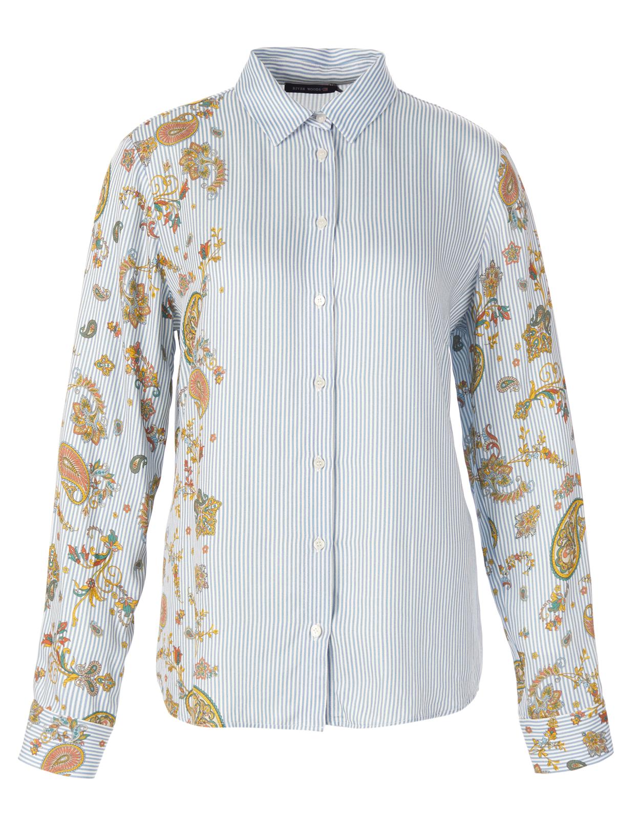 Classic Viscose Shirt In Blue - Blauw