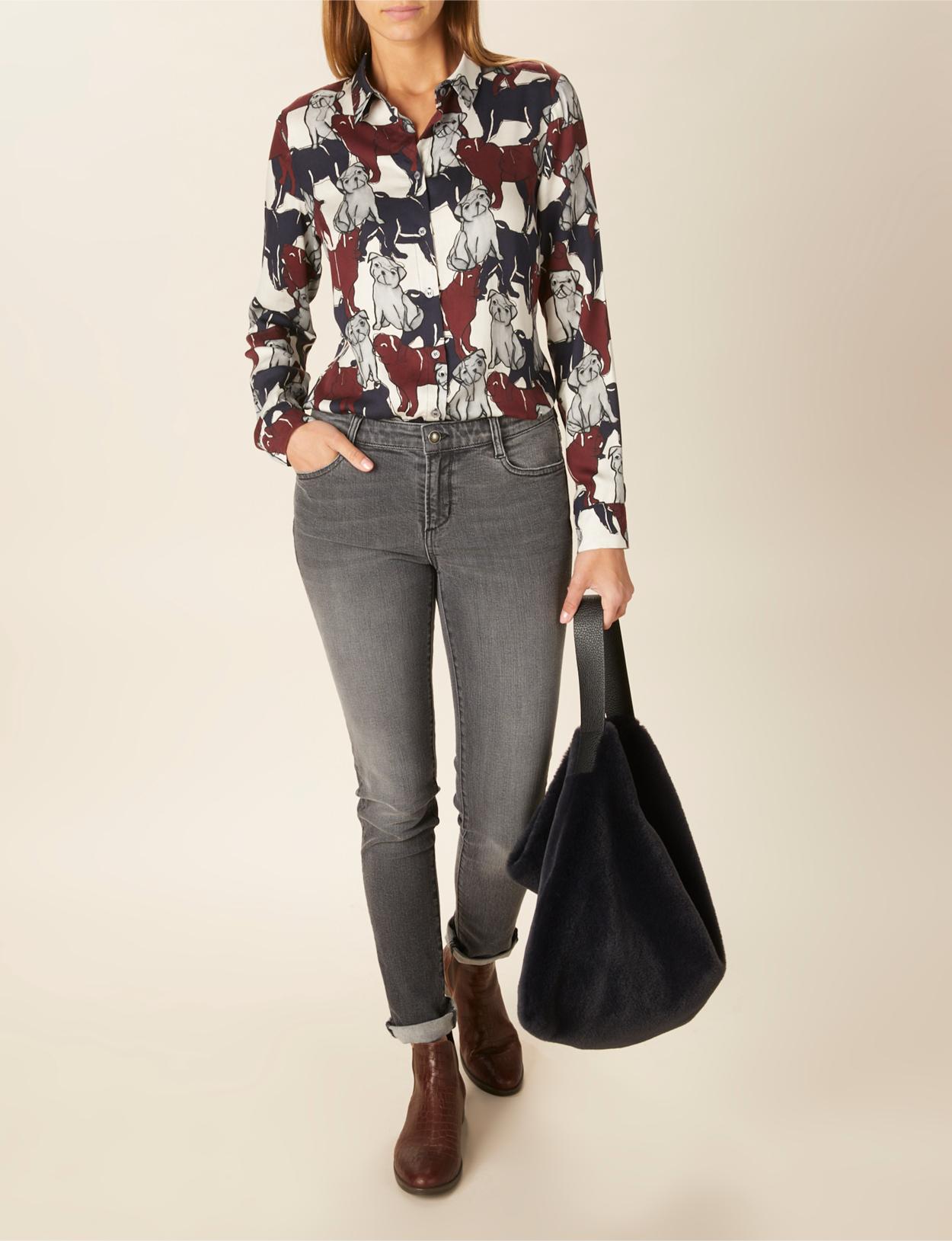Classic Viscose Shirt In Multi - Multi
