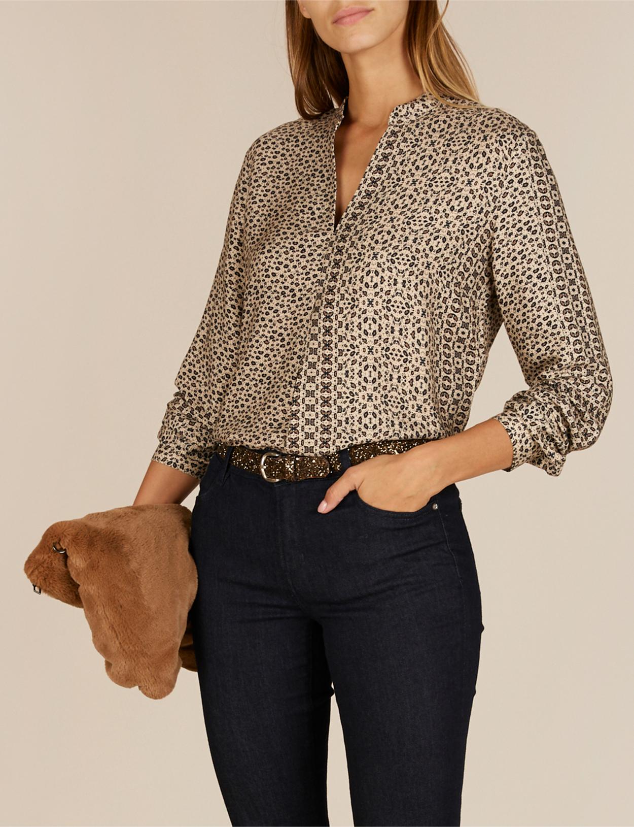 Long Viscose Shirt In Pink - Roze