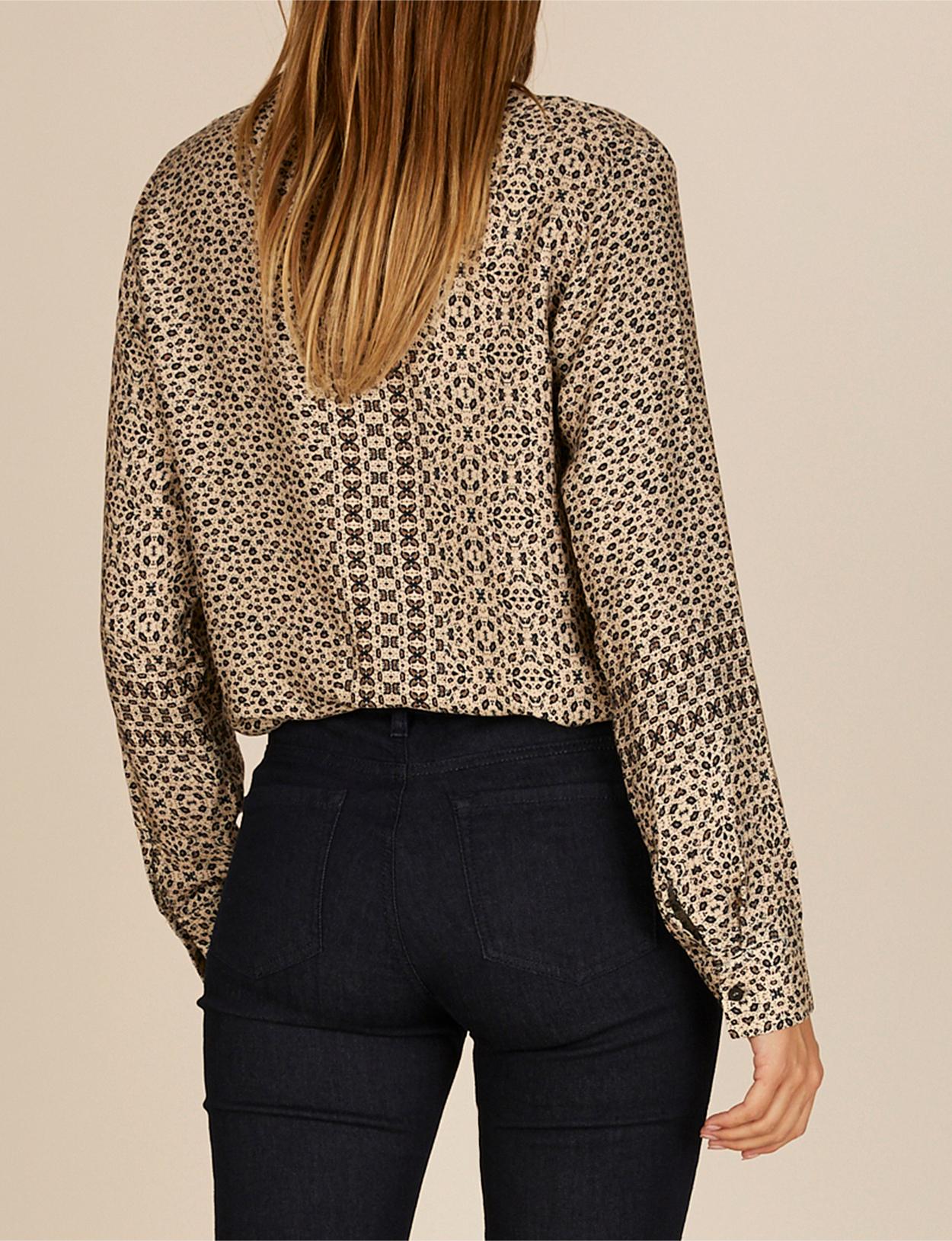 Long Viscose Shirt In Pink - Roze