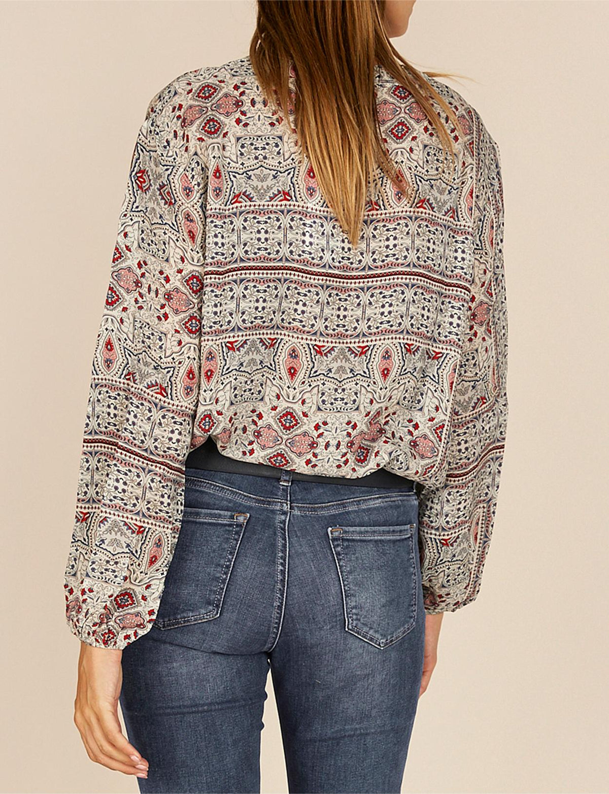 Loose V-Neck Shirt In Red - Rood