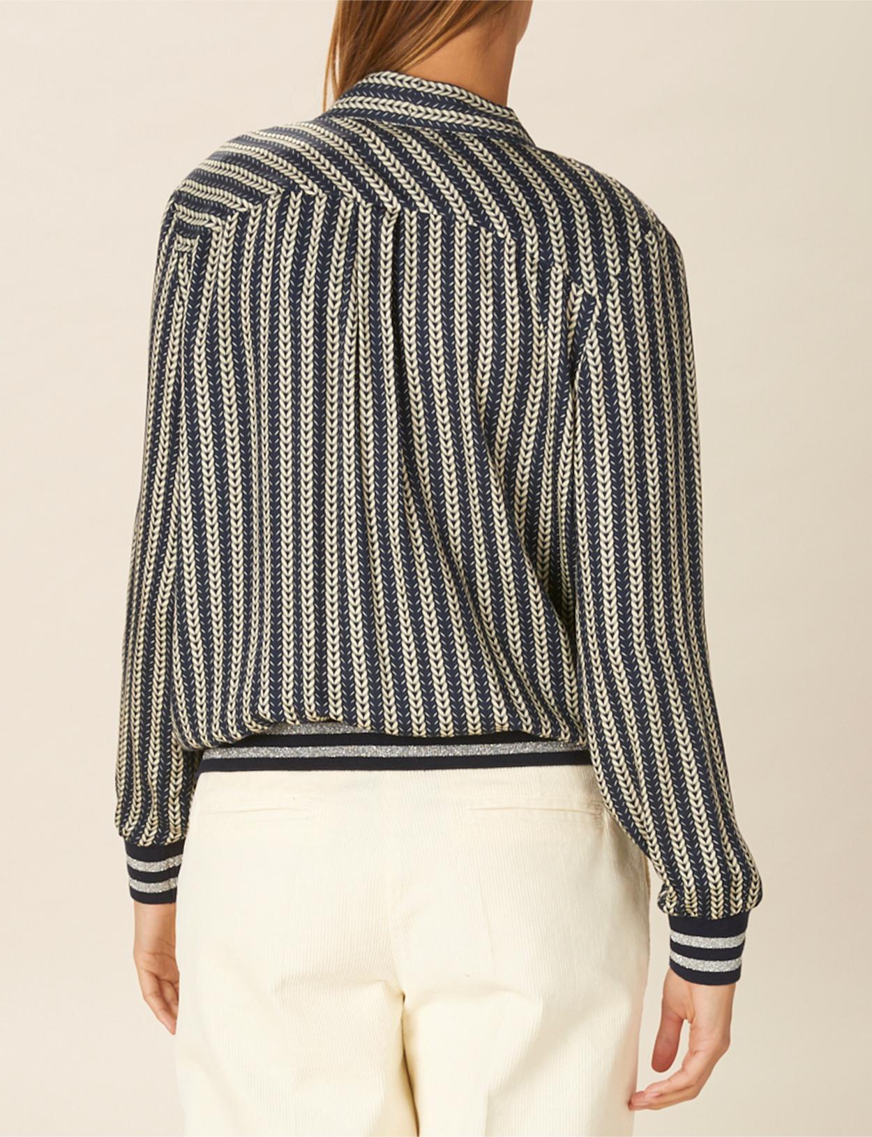 Viscose Popover Shirt In Blue - Bleu