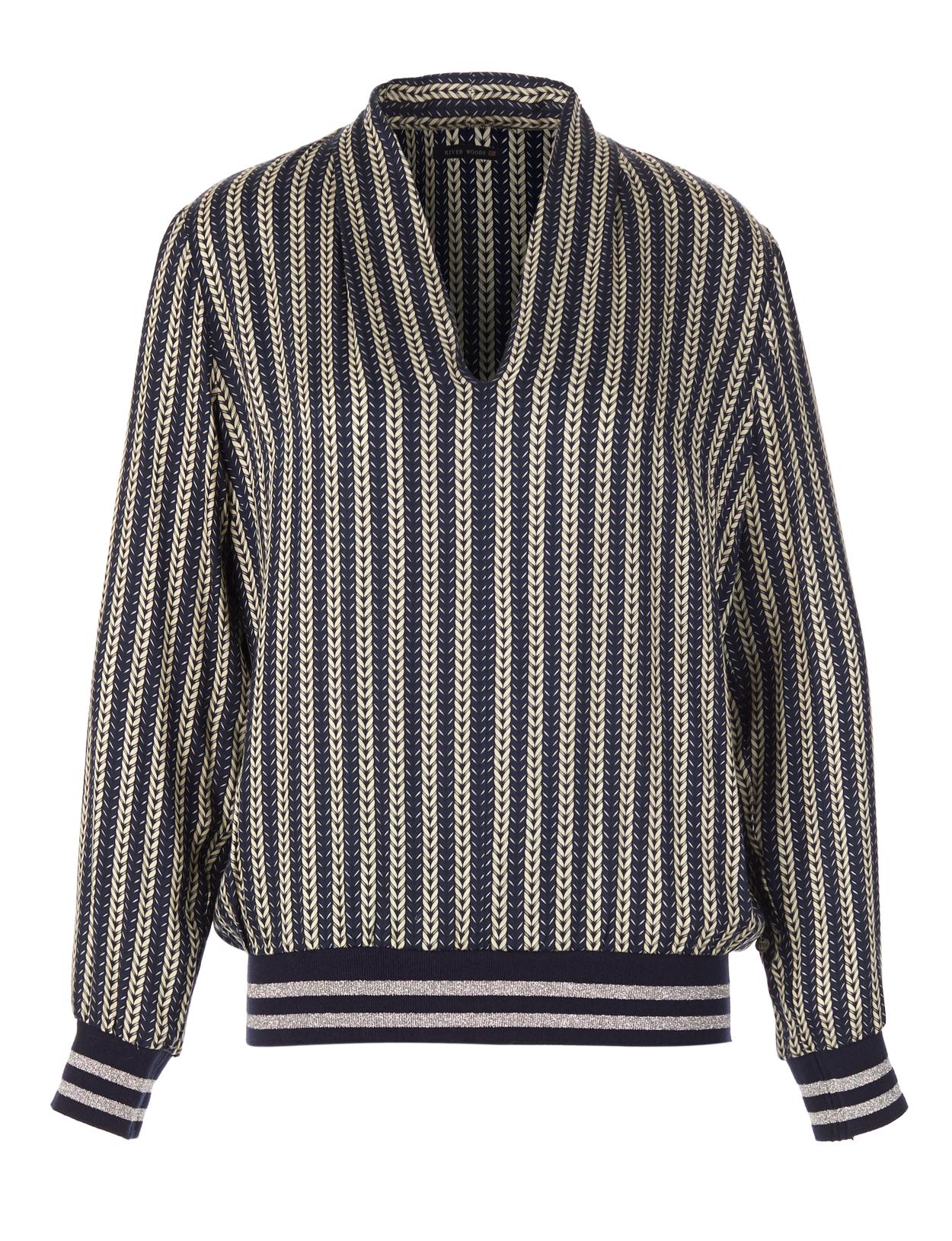 Viscose Popover Shirt In Blue - Blauw