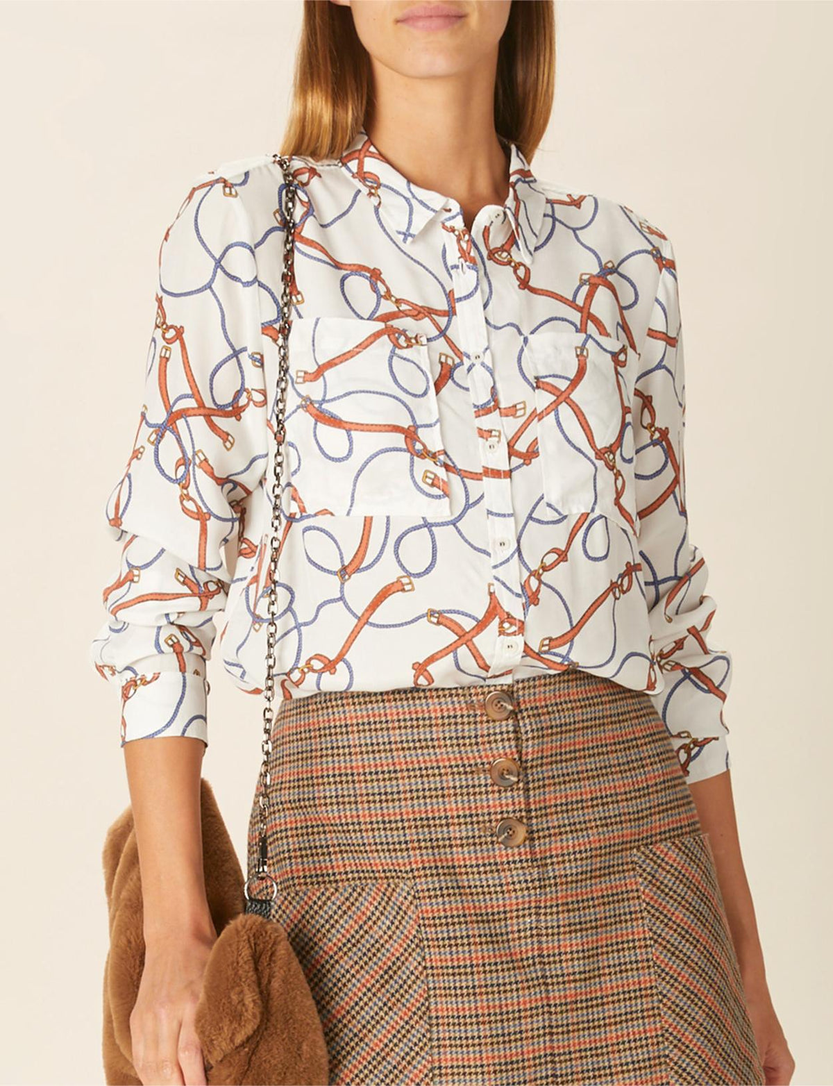 Overhemd Met Borstzakken In Wit - W