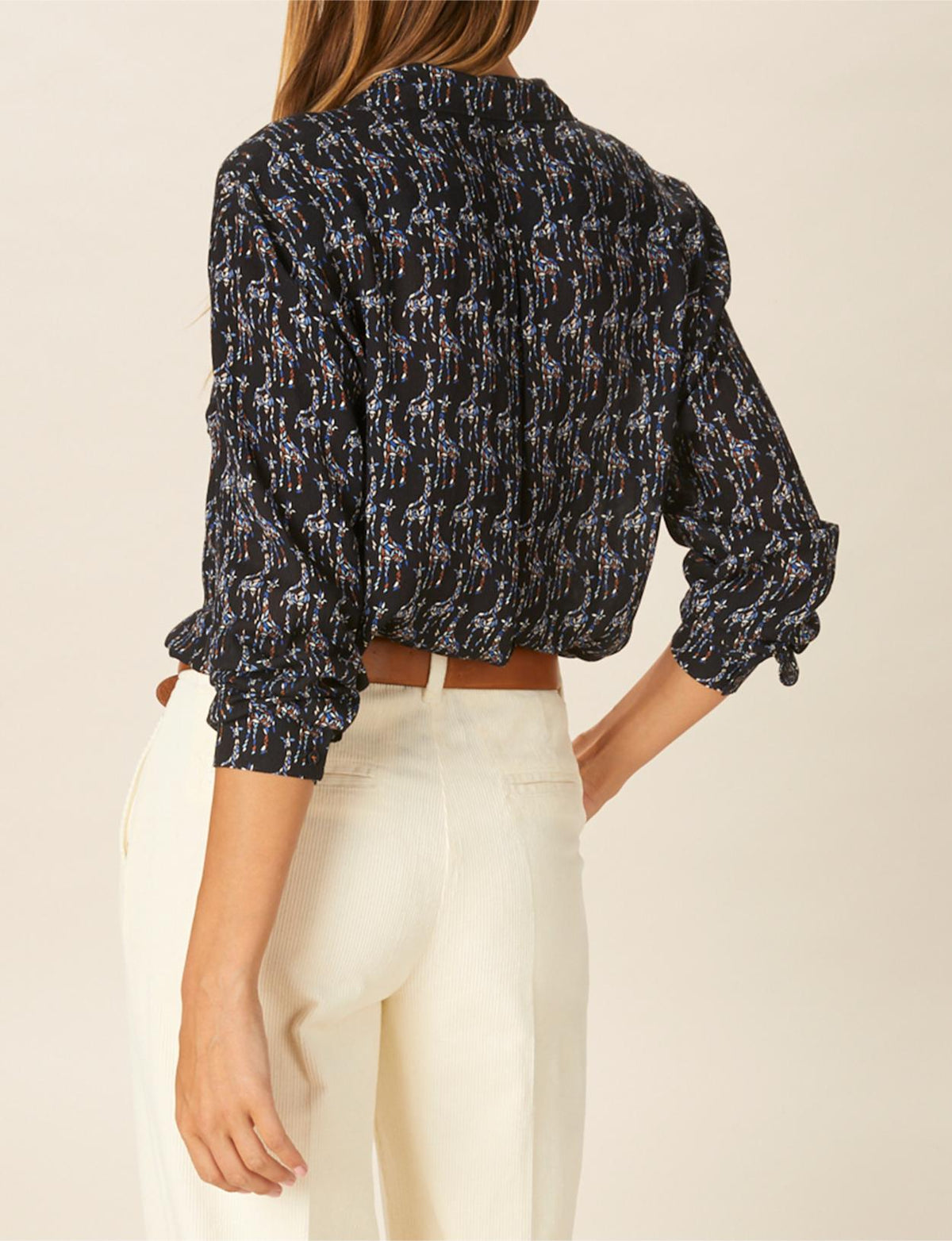 Oversized Shirt With Chest Pocket In Blue - Blauw