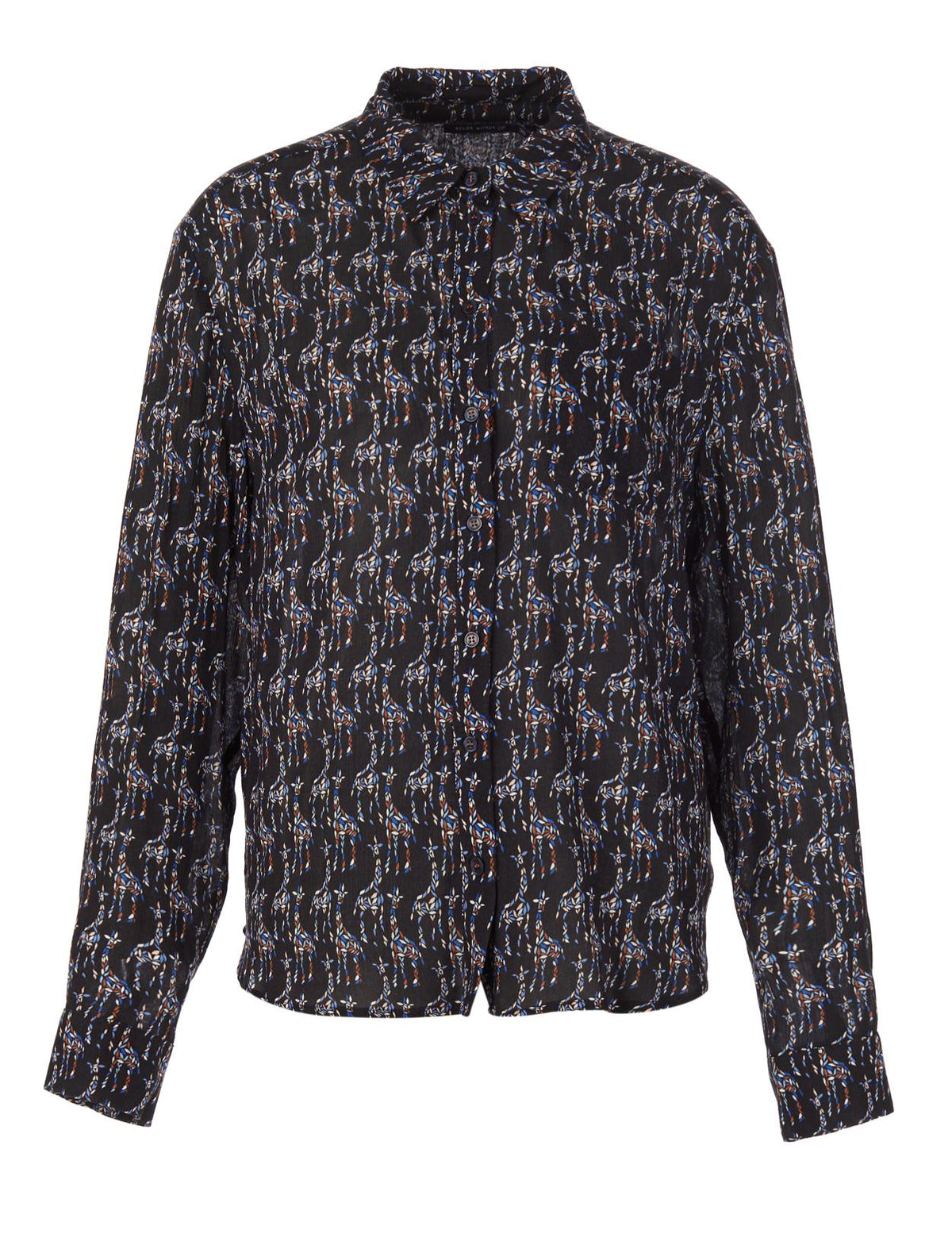 Oversized Shirt With Chest Pocket In Blue - Blauw