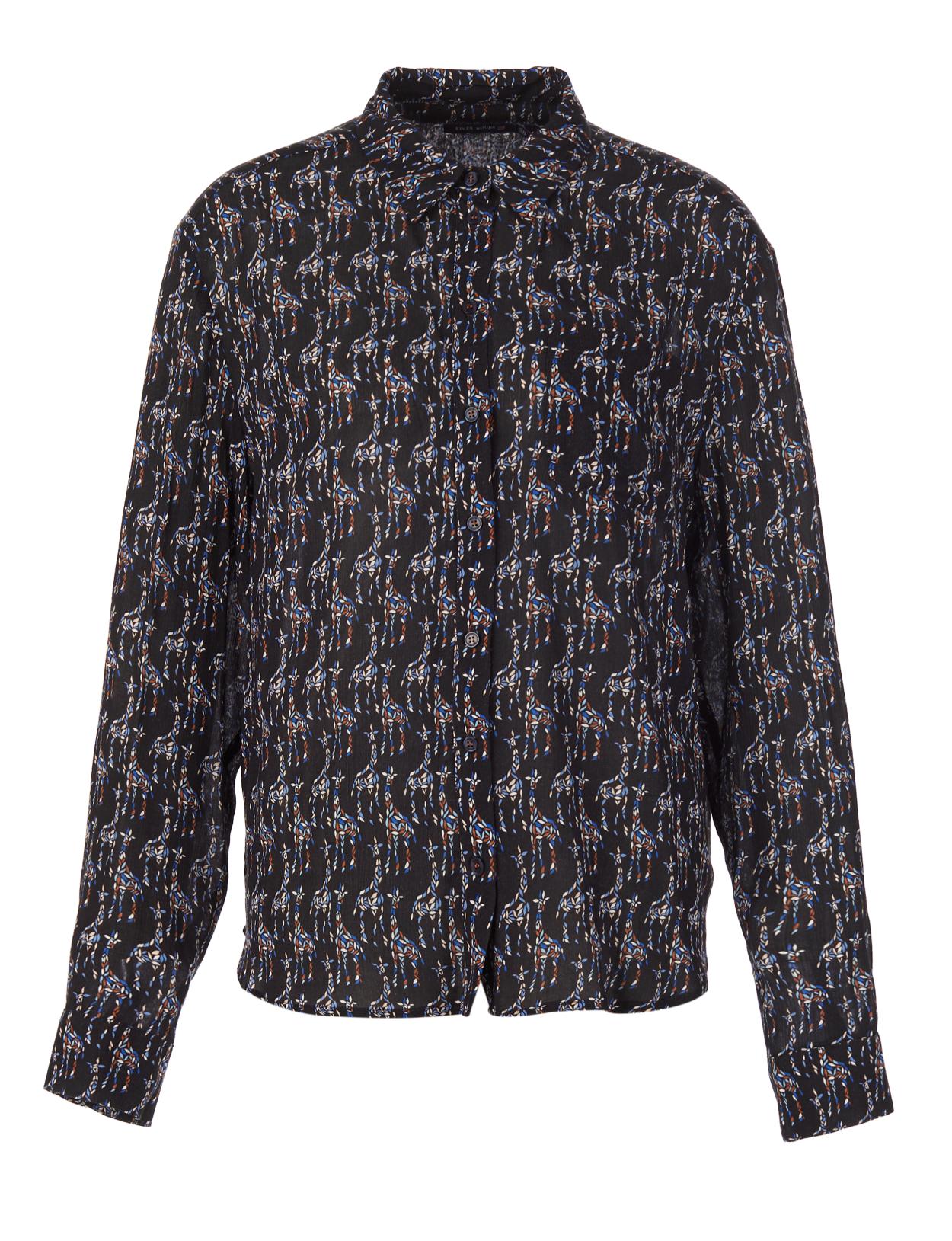 Oversized Shirt With Chest Pocket In Blue - Blauw