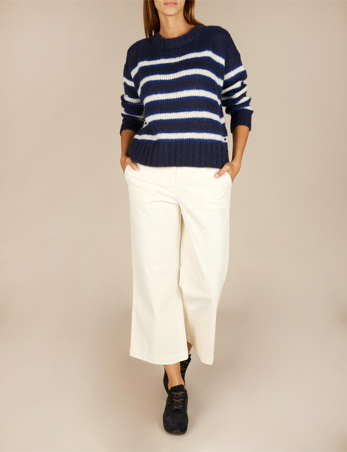Striped Pullover In Blue - Bleu