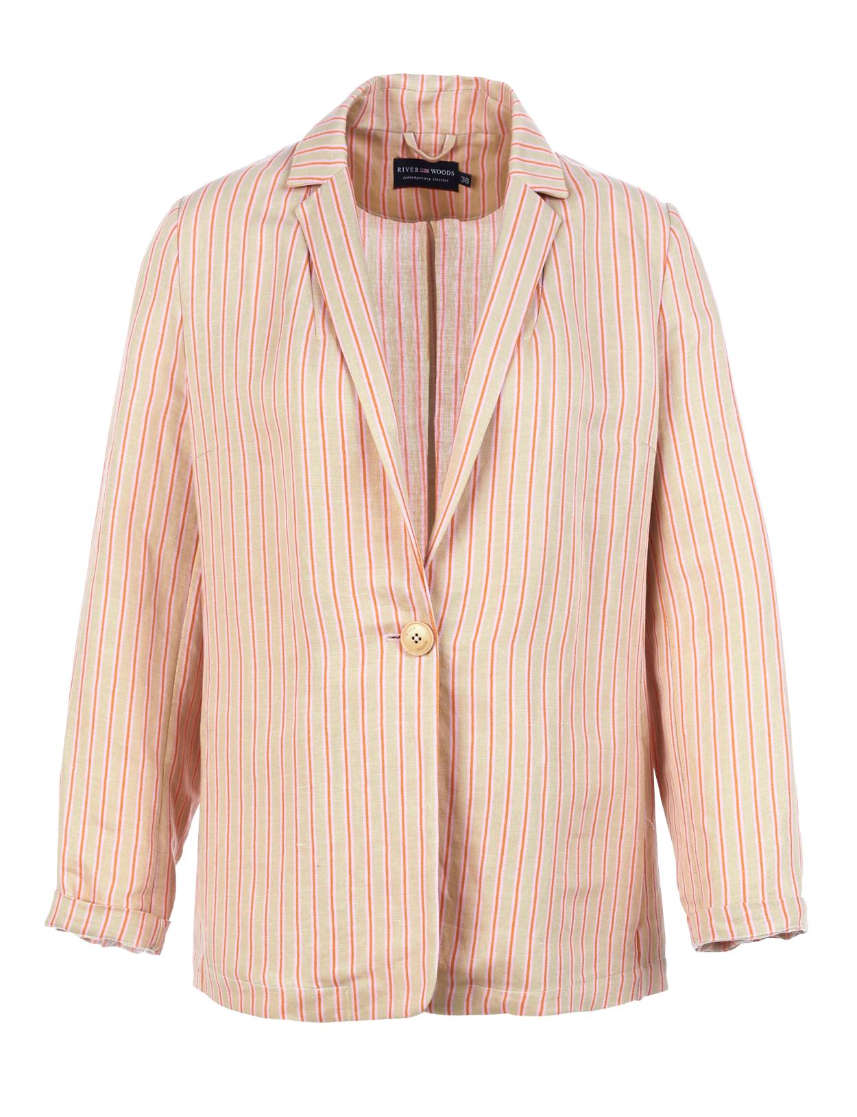 Light Striped Blazer In Brown - Brown