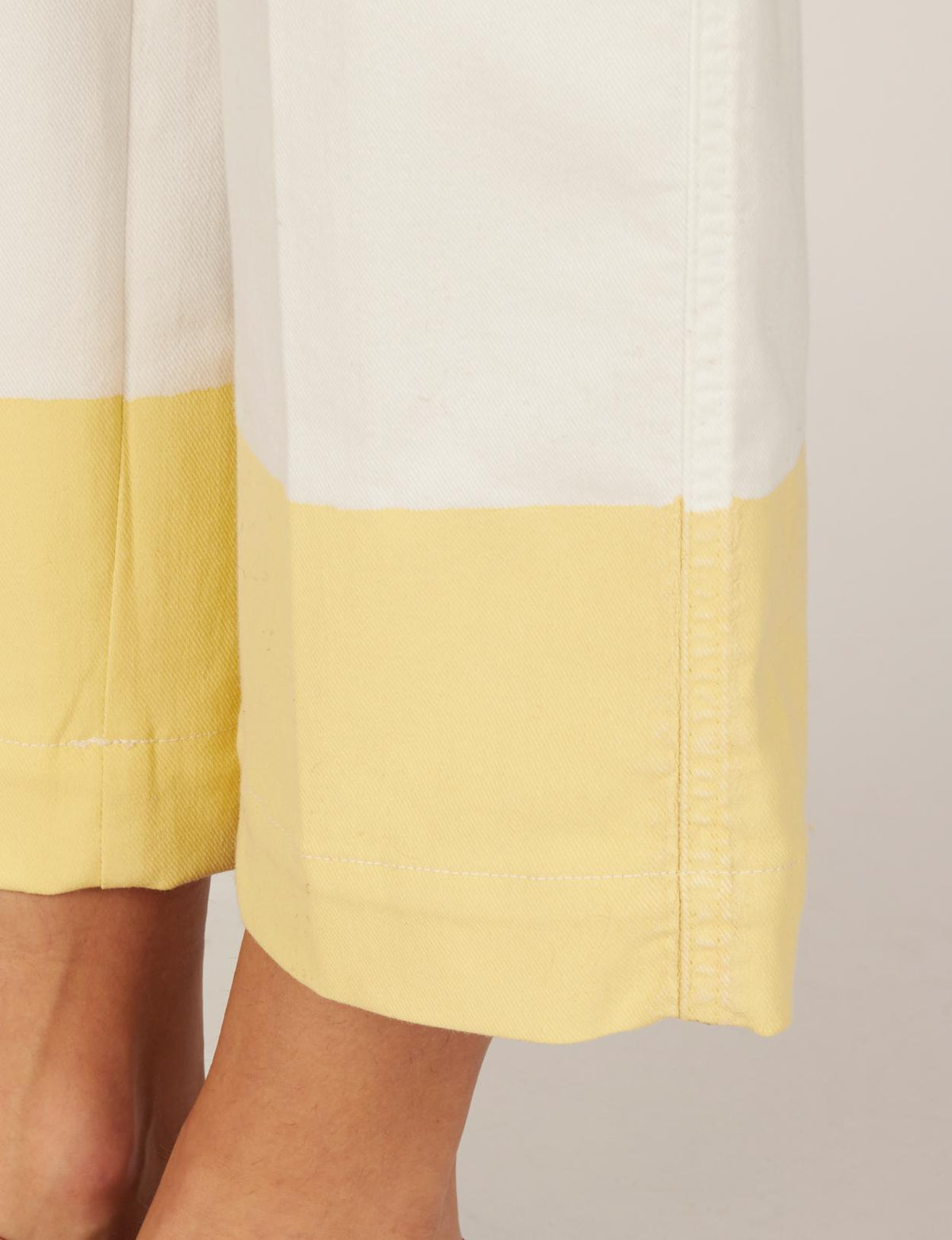 Wide Cotton Pants In White - Blanc