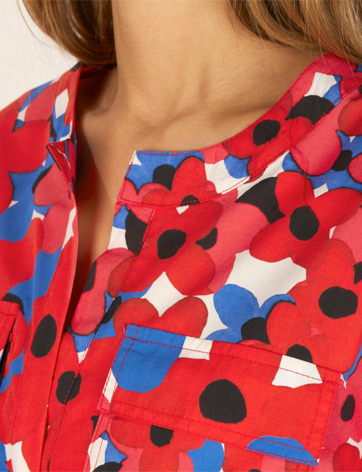 Shirt With Chest Pockets In Red