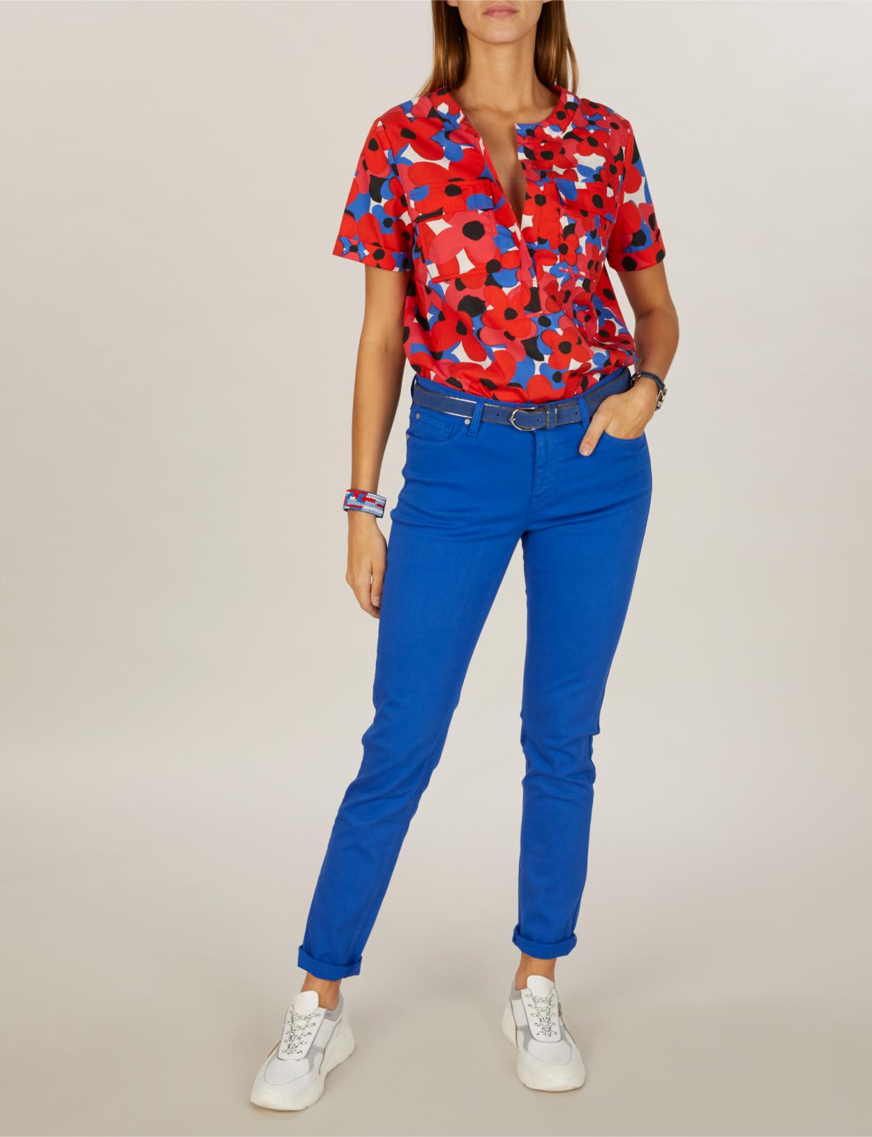 Shirt With Chest Pockets In Red