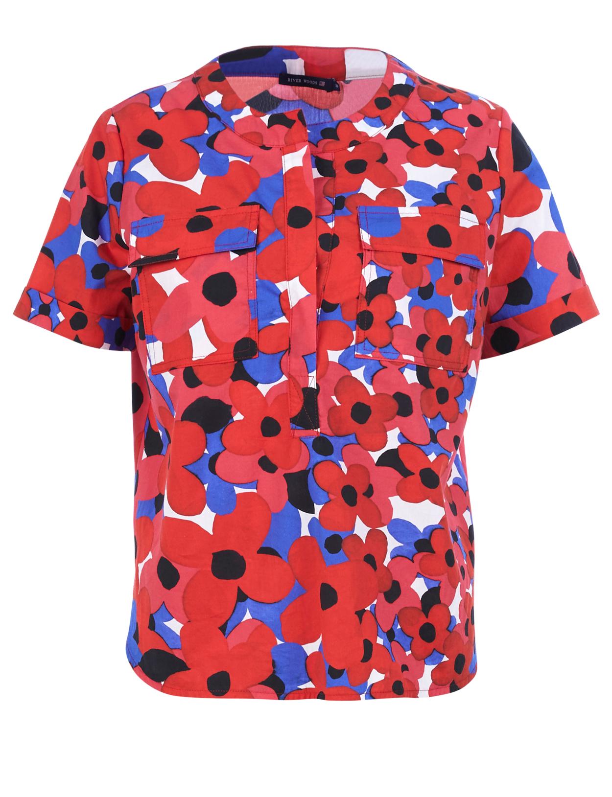 Shirt With Chest Pockets In Red