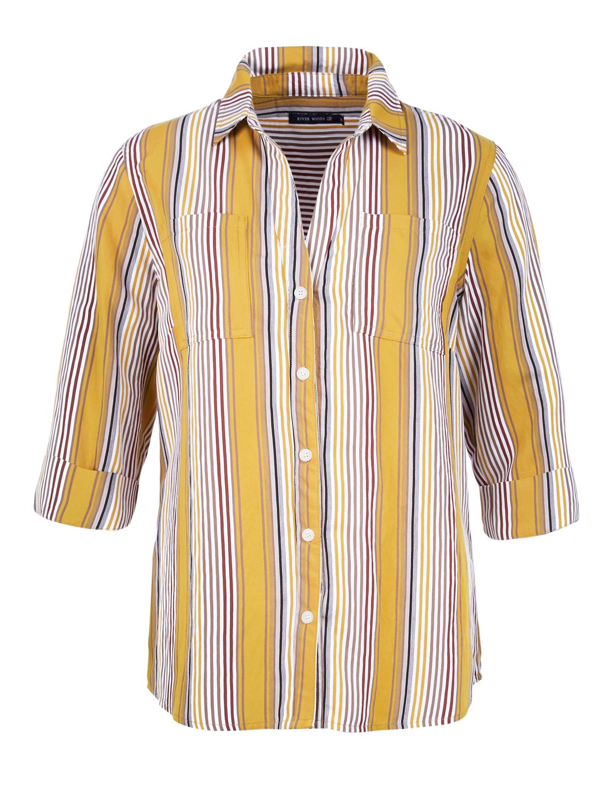 Shirt With Chest Pockets In Yellow