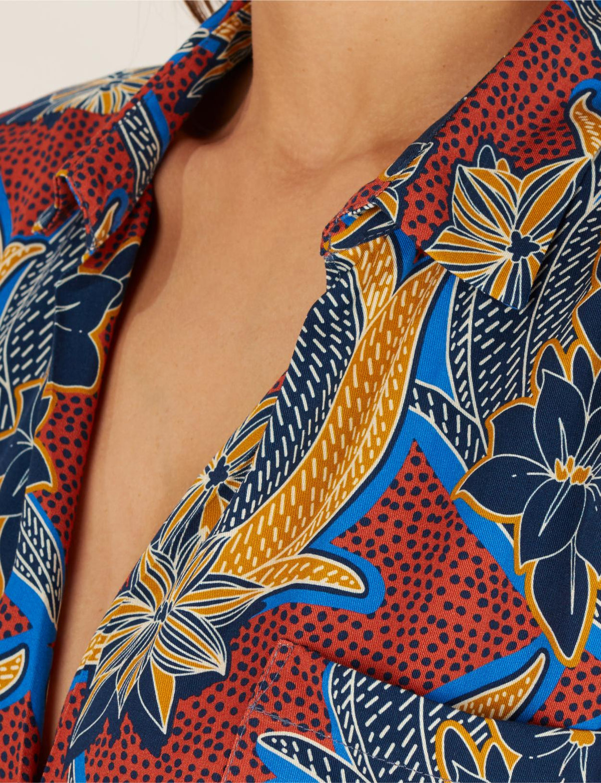 Long Casual Shirt In Blue - Blauw