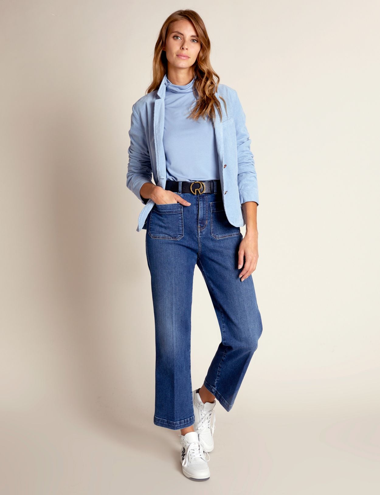 Femme Blazer Ajusté En Bleu - W