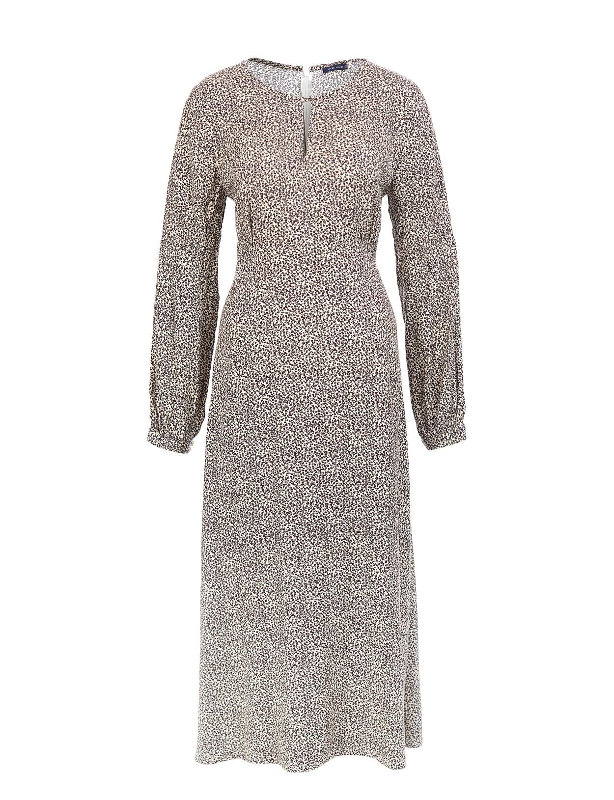 A-Line Viscose Dress In Multi - Multi