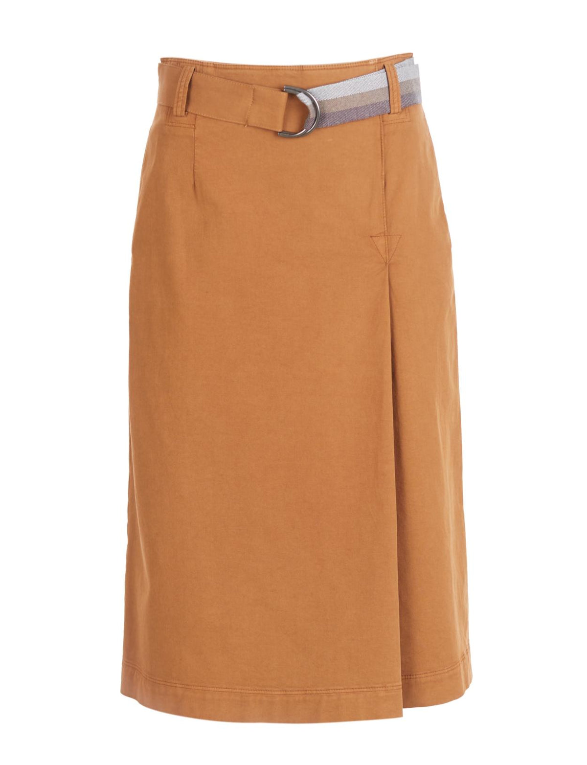 High Waist Midi Skirt In Brown - Bruin