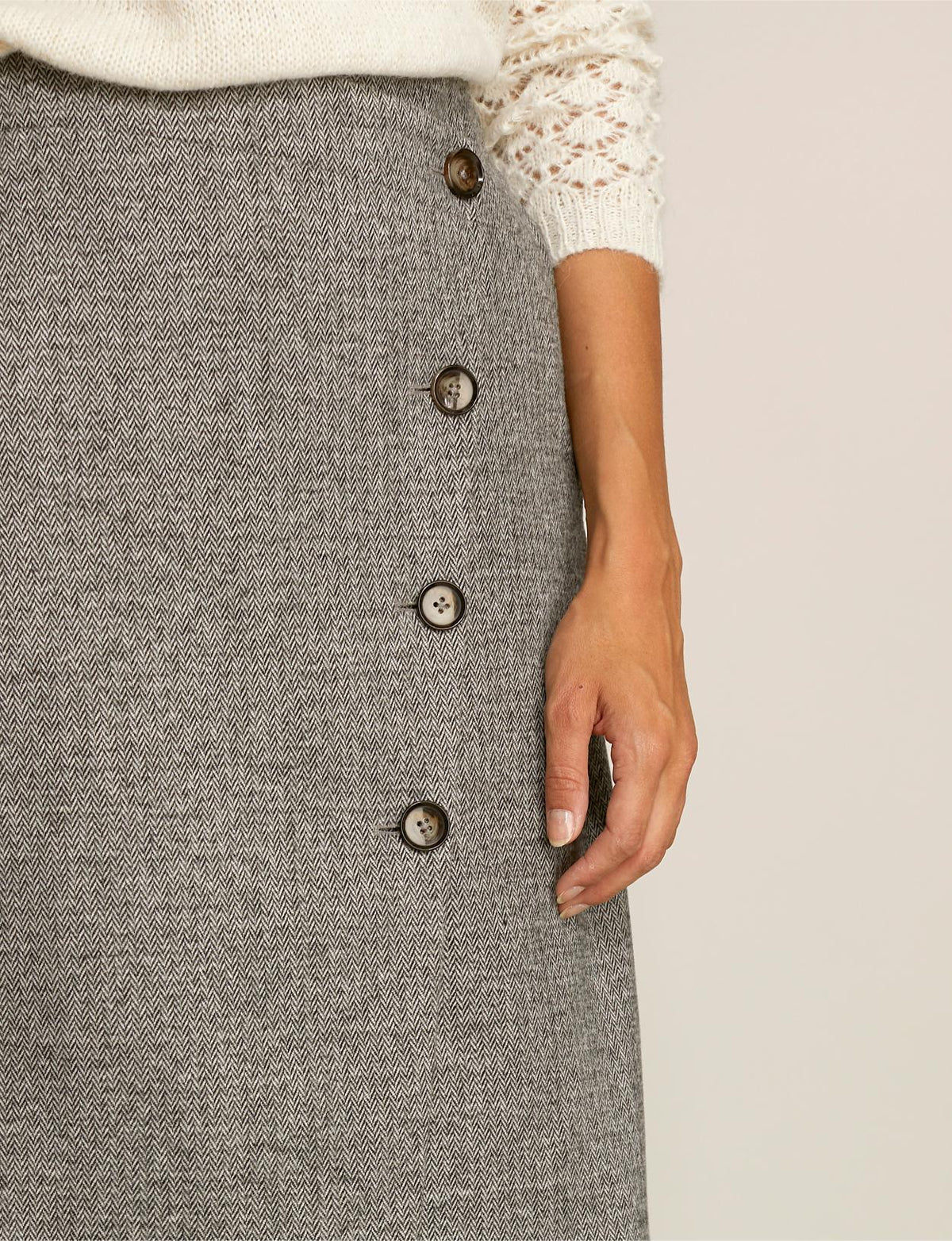 Asymmetric Midi Skirt In Brown - Bruin